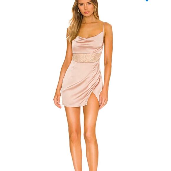 superdown Katherine Drape Lace Dress in Nude NWT Small - Picture 1 of 8